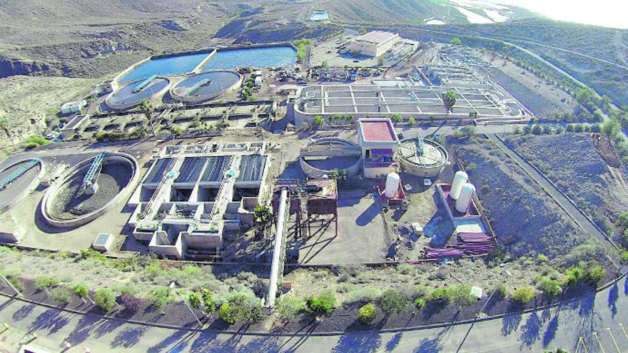 Estación depuradora de aguas residuales (EDAR) situada en la Caldera del Rey.