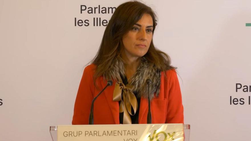 La portavoz de Vox en el Parlament, Idoia Ribas. | CAIB