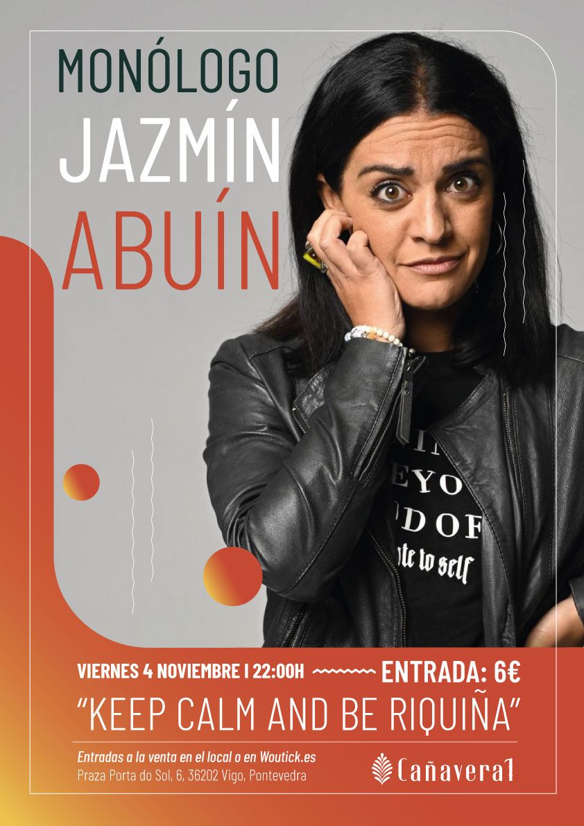 Cartel anunciador del monólogo de Jazmín Abuín.