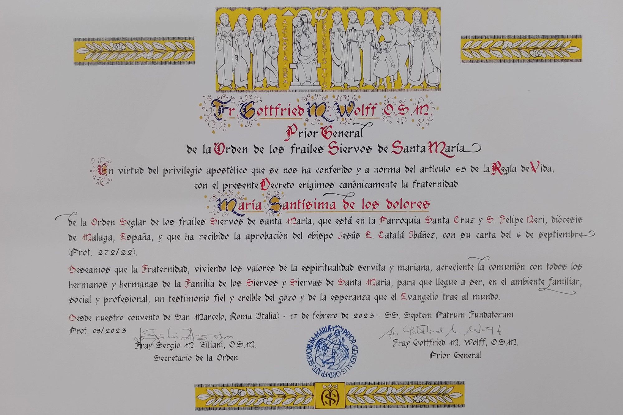 Viernes de Dolores de veneración a la Virgen de Servitas en San Felipe Neri