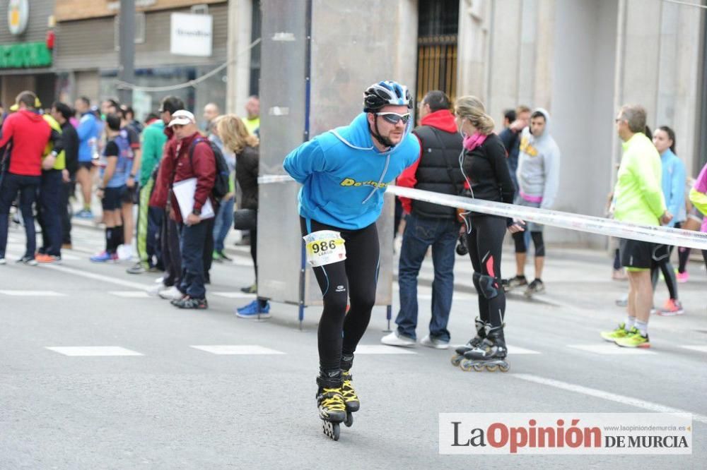 Murcia Maratón. Patinadores en carrera