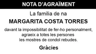 Nota Margarita Costa Torres