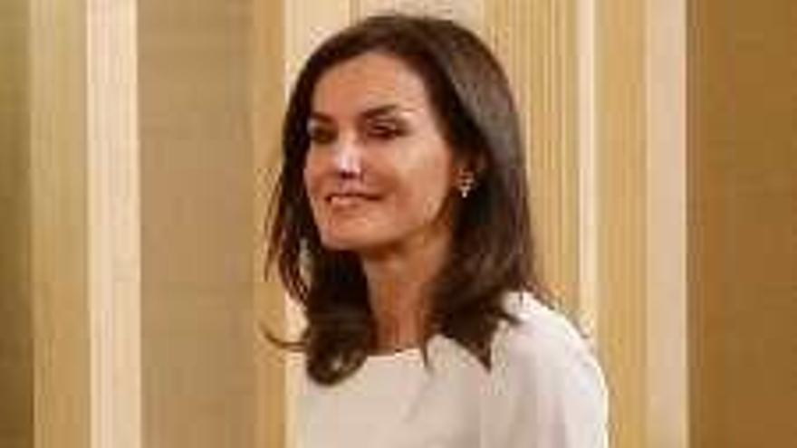 La reina Letizia, ayer.