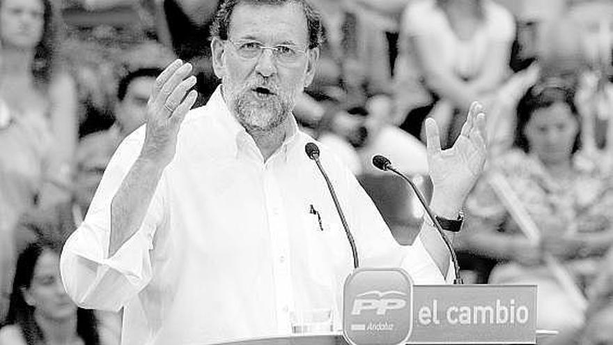 Mariano Rajoy, en un acto político el pasado mes de junio en Almería.