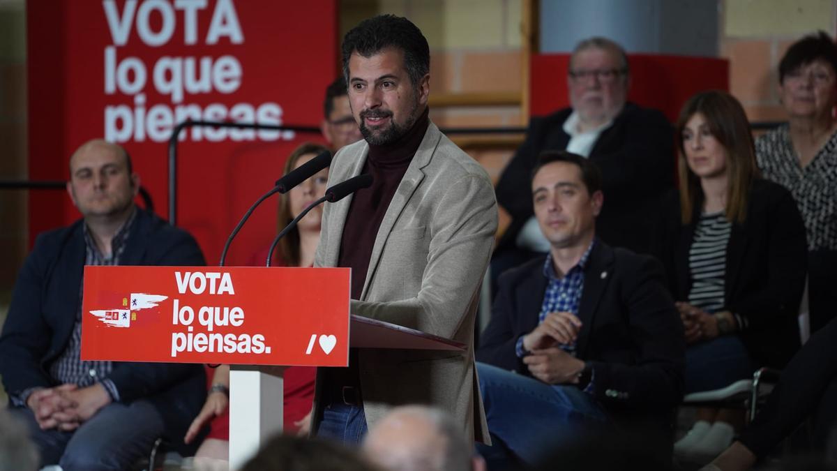 Luis Tudanca en el acto del PSOE en apoyo a David Gago