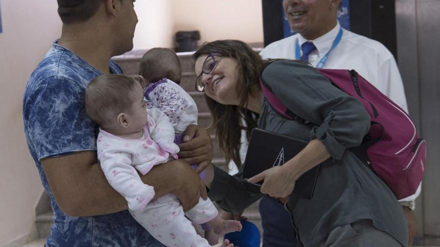 Mónica Oltra en su visita en Palestina.