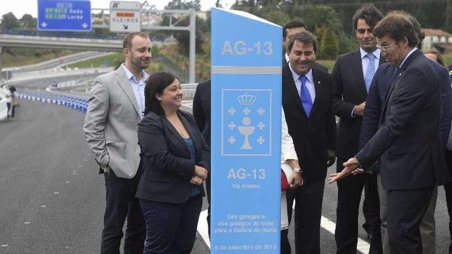 Inauguración del segundo tramo de la ártabra, en 2013.