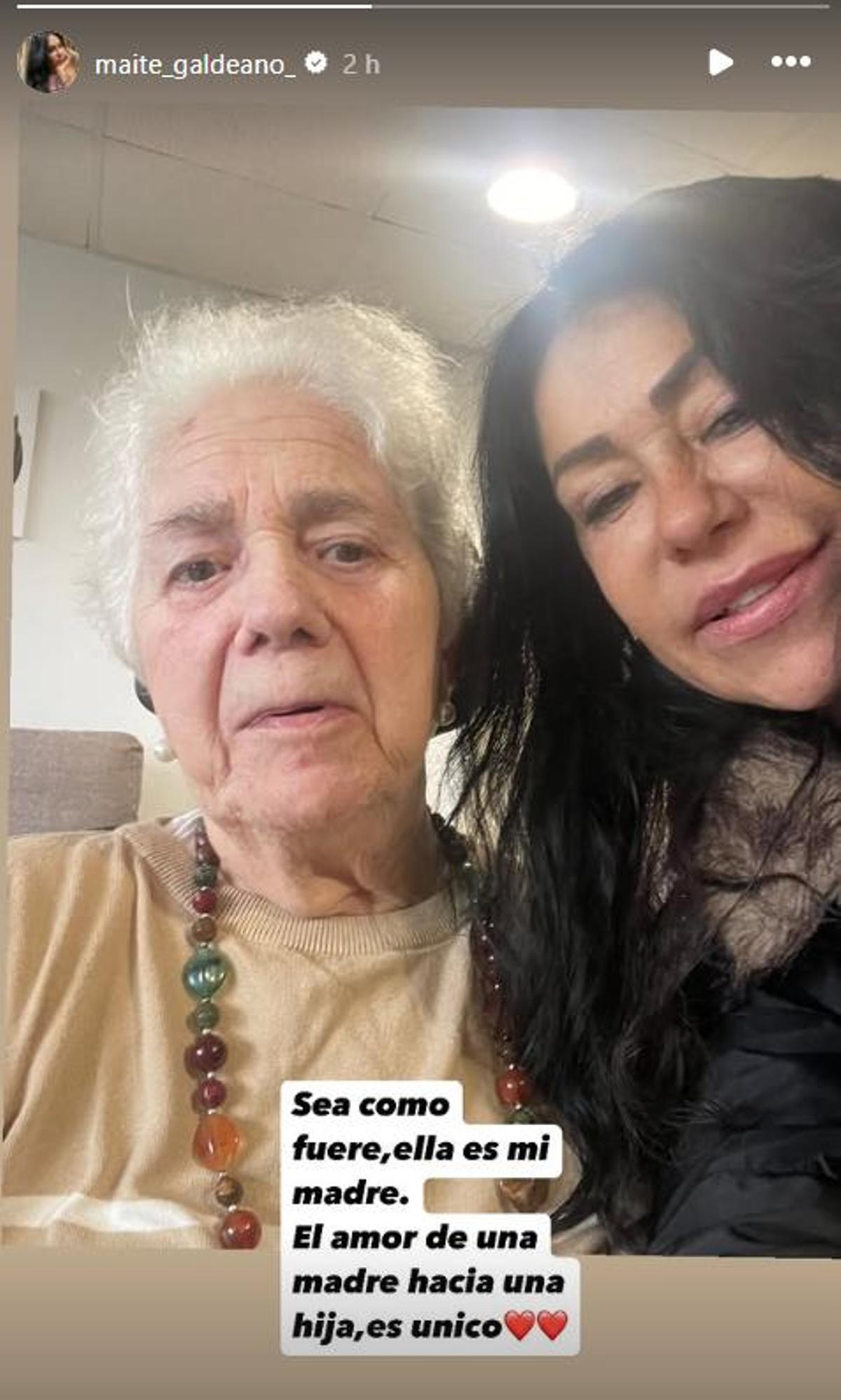 Storie de Maite Galdeano en el Día de la Madre.