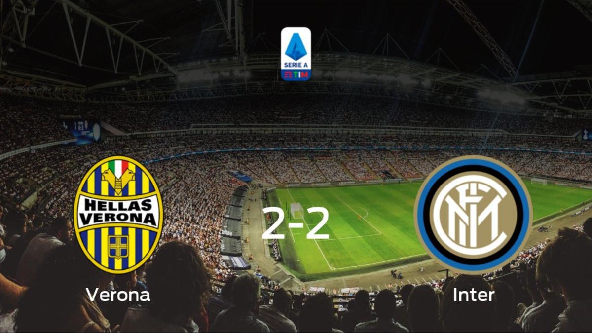 El Hellas Verona empata ante el Inter (2-2)