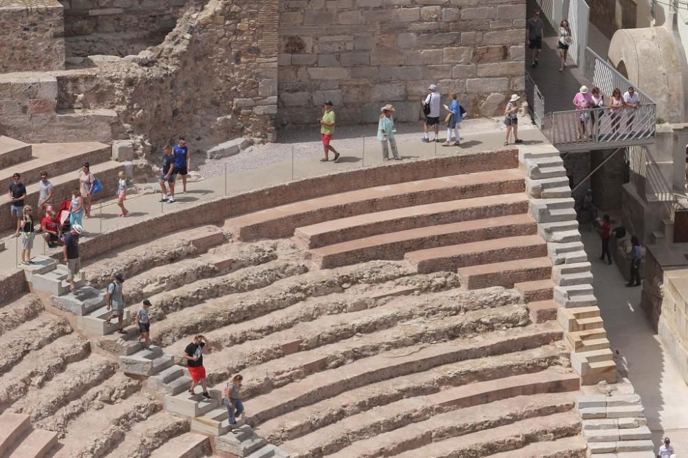 Turistas en Cartagena en el Puente de agosto