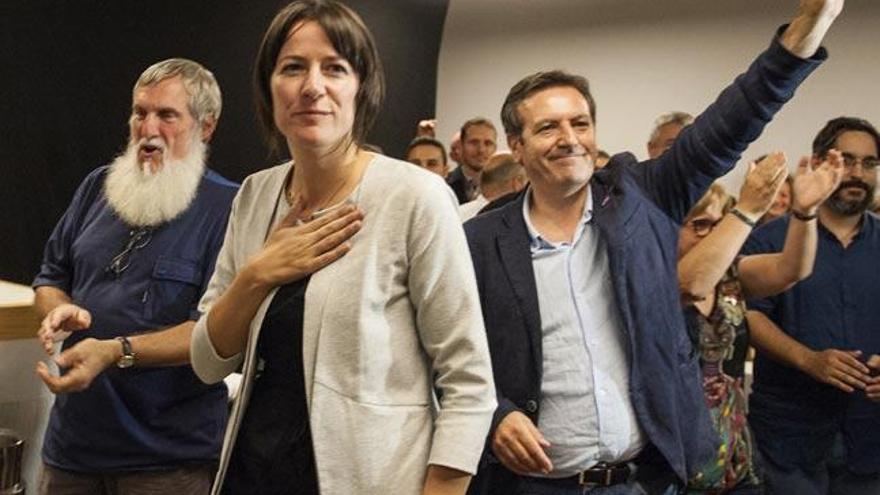 Ana Pontón celebra el resultado en las elecciones autonómicas. // Brais Lorenzo