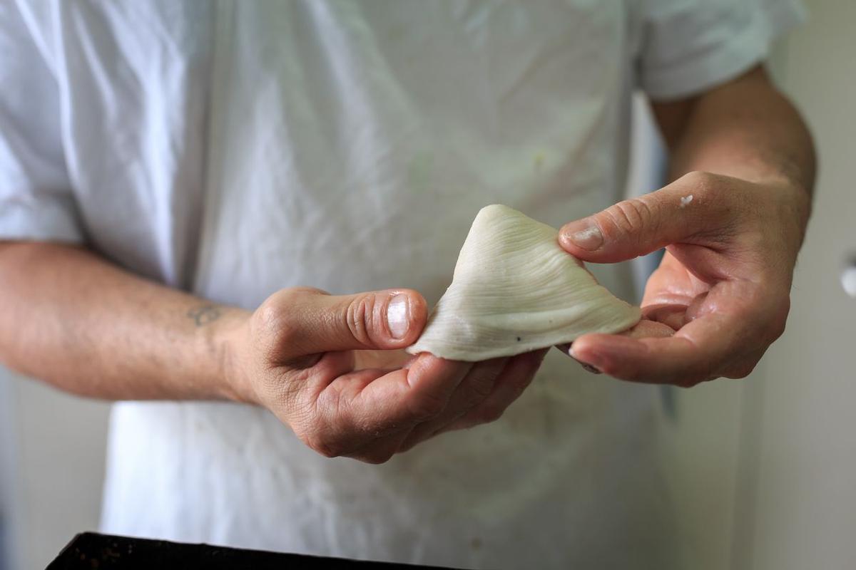 Preparación final de las Sfogliatellas