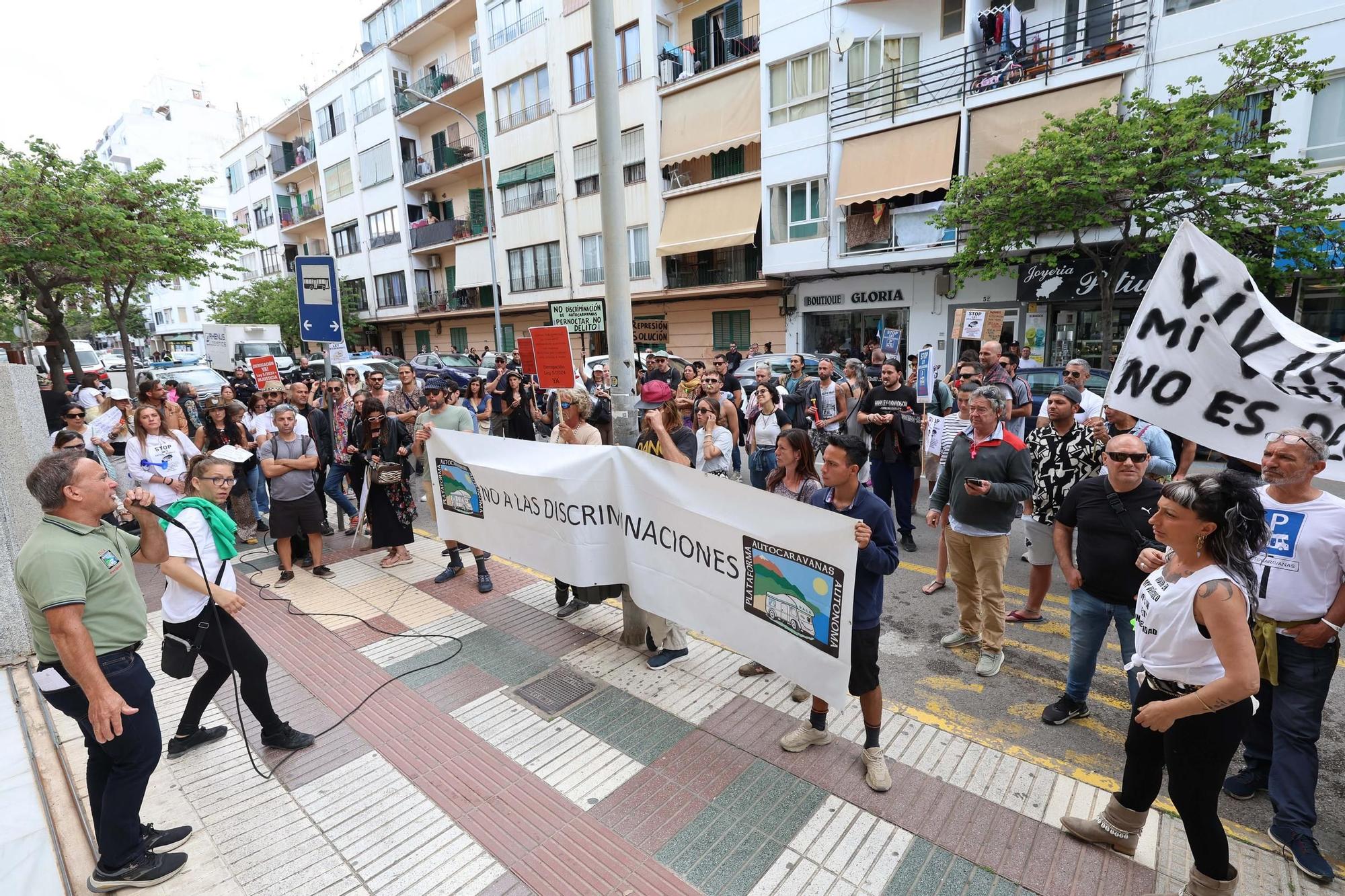 Nueva manifestación de caravanistas en Ibiza