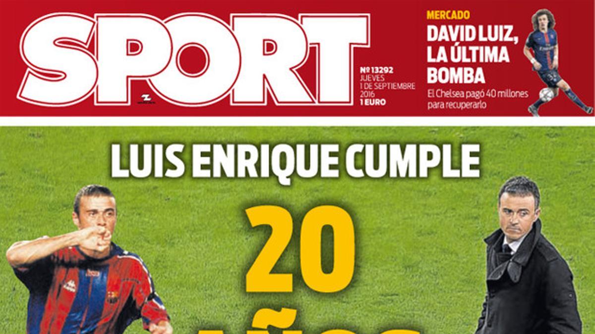 La portada de SPORT de este jueves