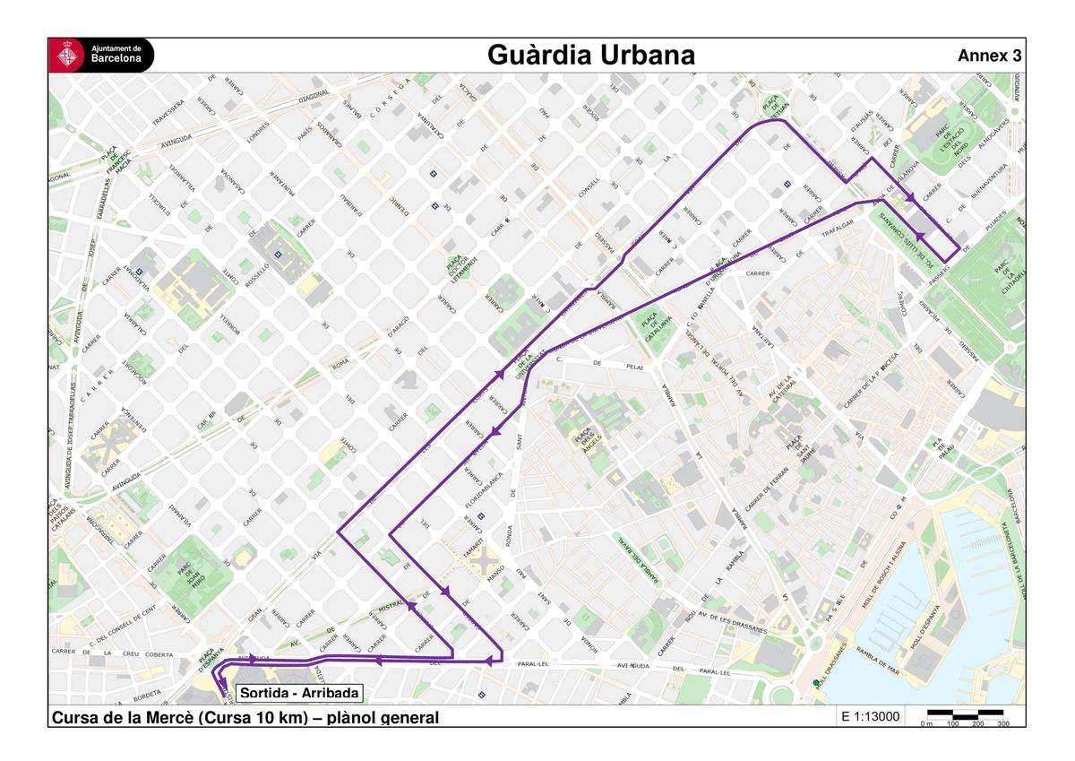 Así es el recorrido de la Cursa de la Mercè 2024