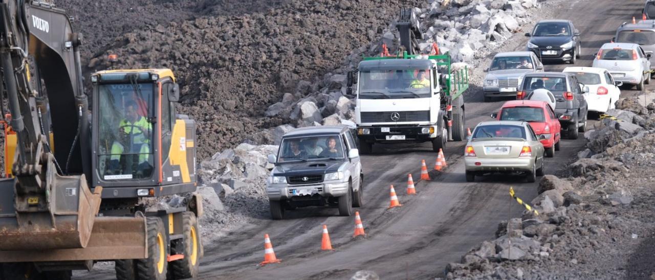 Carretera en construcción que une La Laguna y Las Norias.