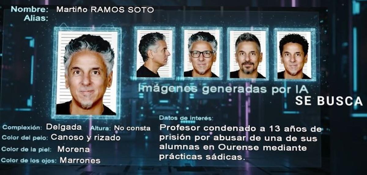 El cartel que empleó la Policía para dar con Martiño Ramos, que estuvo entre los diez fugitivos más buscados.