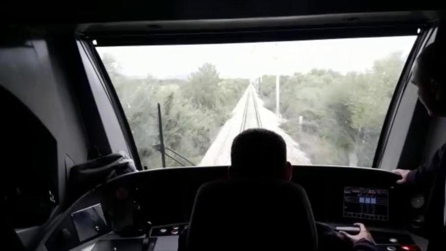 Inauguran la línea totalmente electrificada del tren Palma-sa Pobla