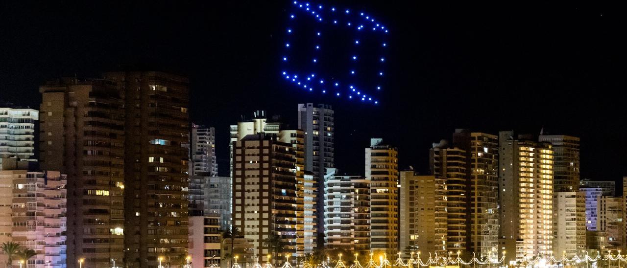 Espectáculo de drones en Benidorm