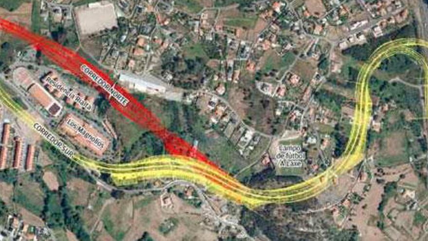 Recreación del trazado del vial 18.