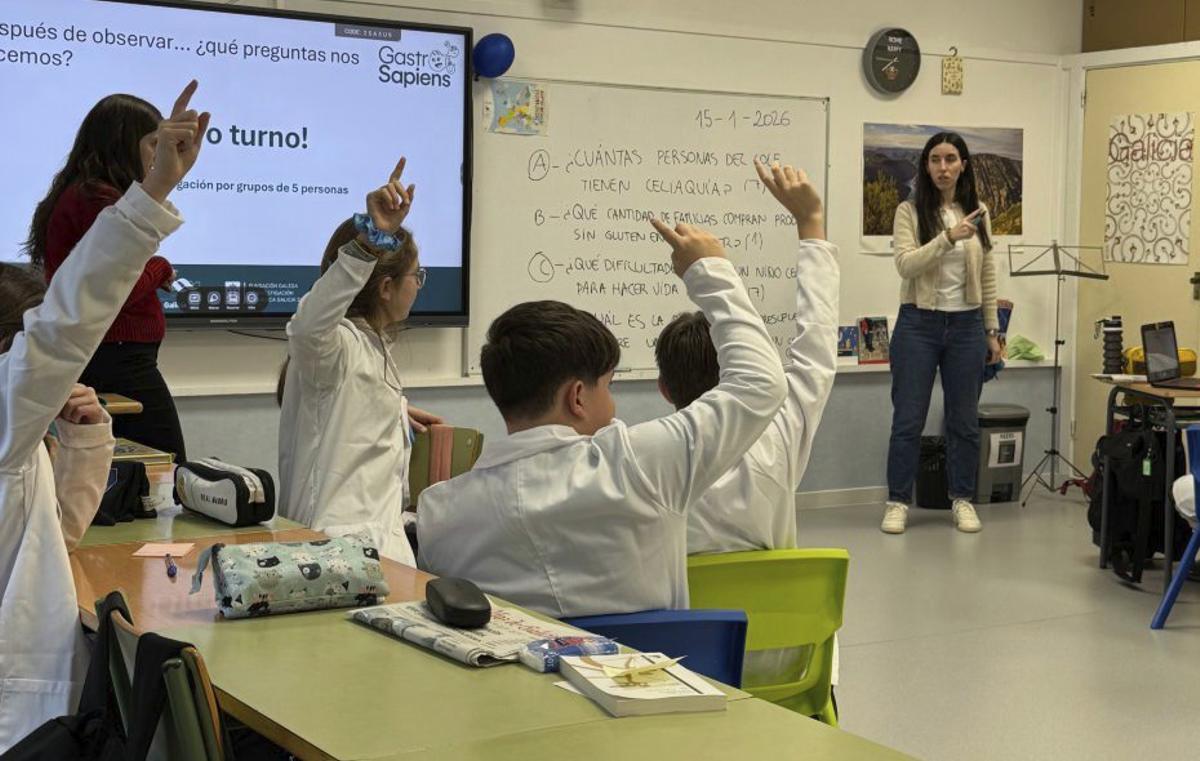 Escolares del CEIP Froebel durante una de las jornadas. | FDV