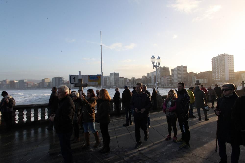 Oleaje en Gijón