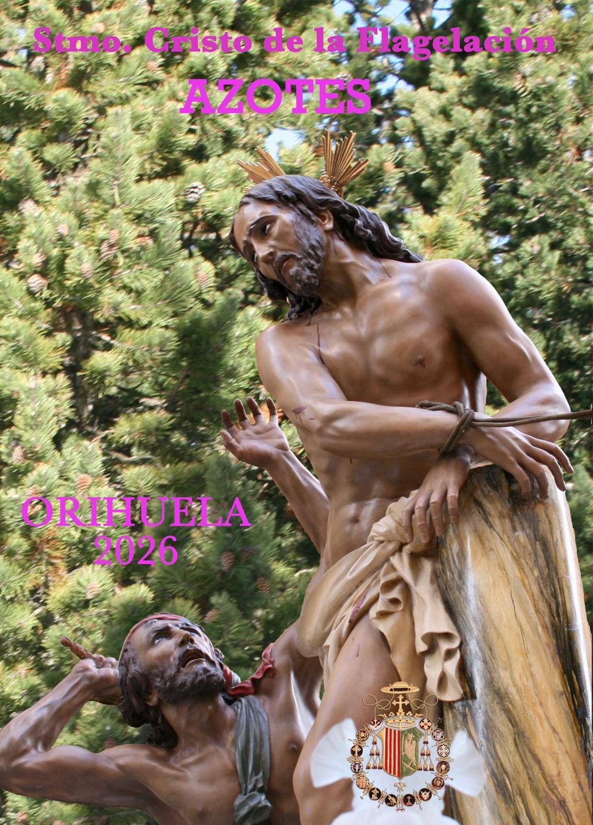 Portada de la guía de Semana Santa oriolana, que este año representa a Los Azotes