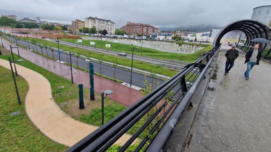 La nueva entrada a Oviedo y su senda verde toman forma para estrenarse &quot;en semanas&quot;