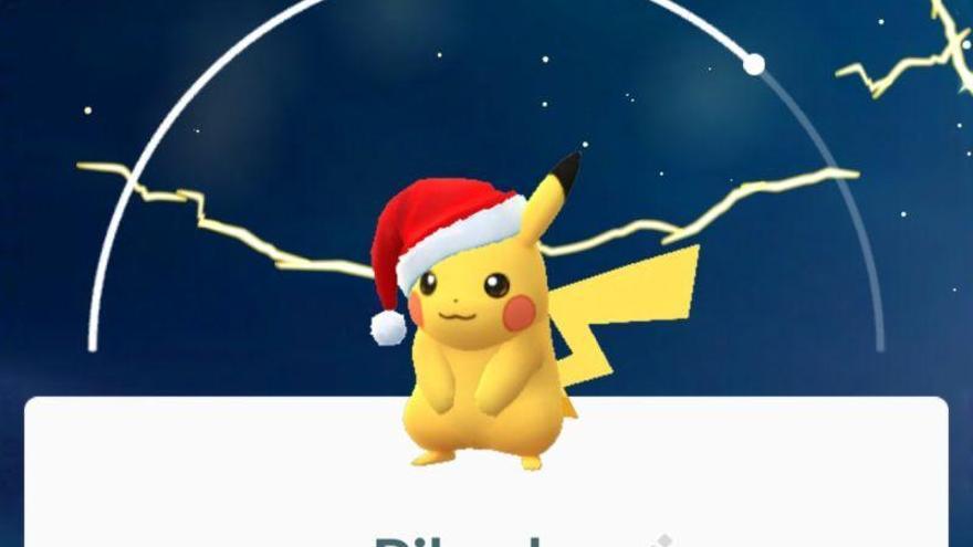 Pokémon Go estrena nuevos pokémon y un Pikachu navideño