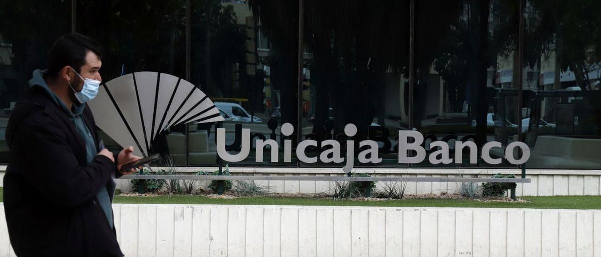 La sede central de Unicaja Banco, situada en la avenida de Andalucía, en Málaga capital.