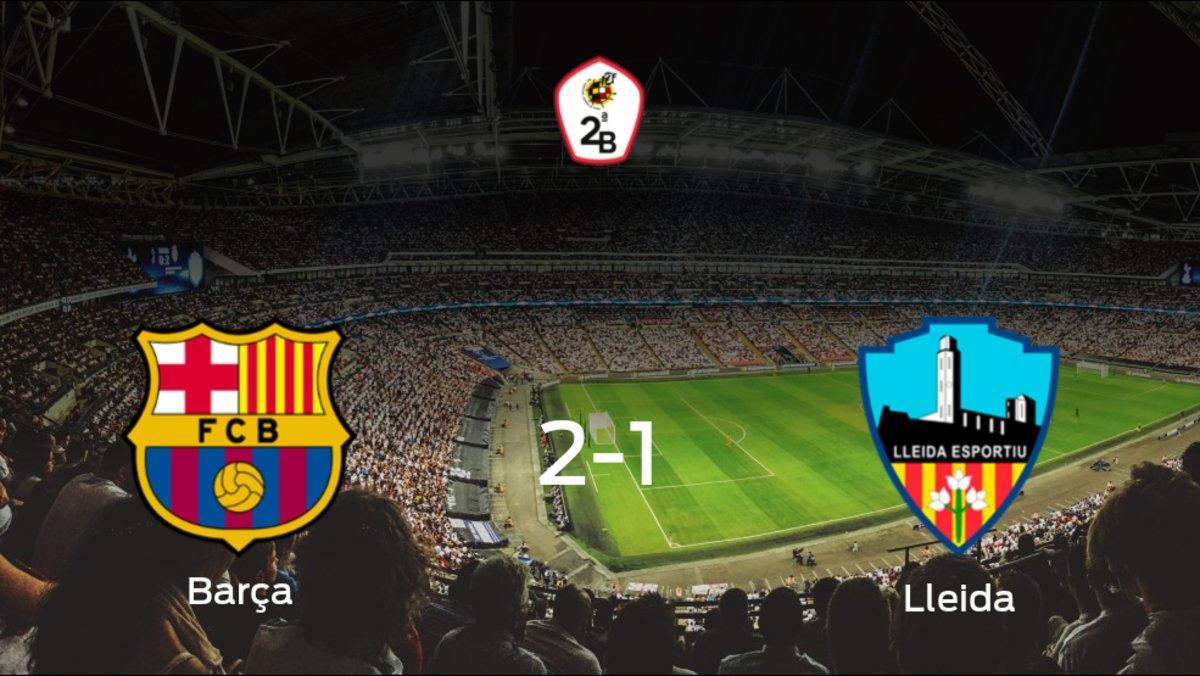 El Barcelona B vence 2-1 al Lleida Esportiu y se lleva los tres puntos