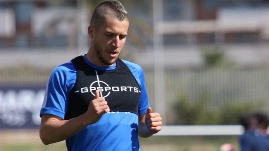 Keko, en el entrenamiento de este martes.