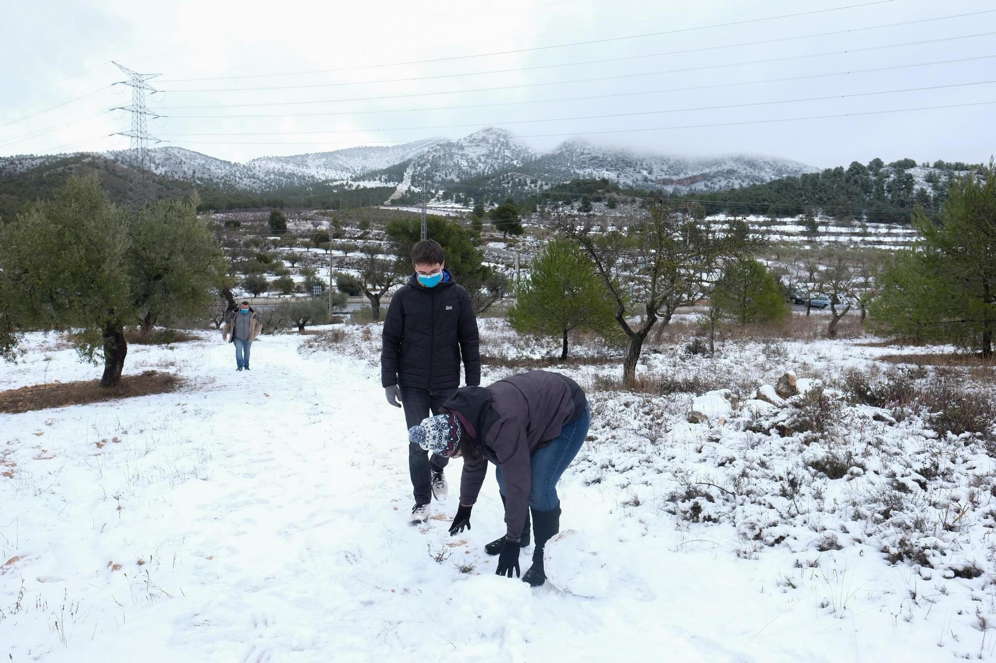 Nevada en el Alto Vinalopó