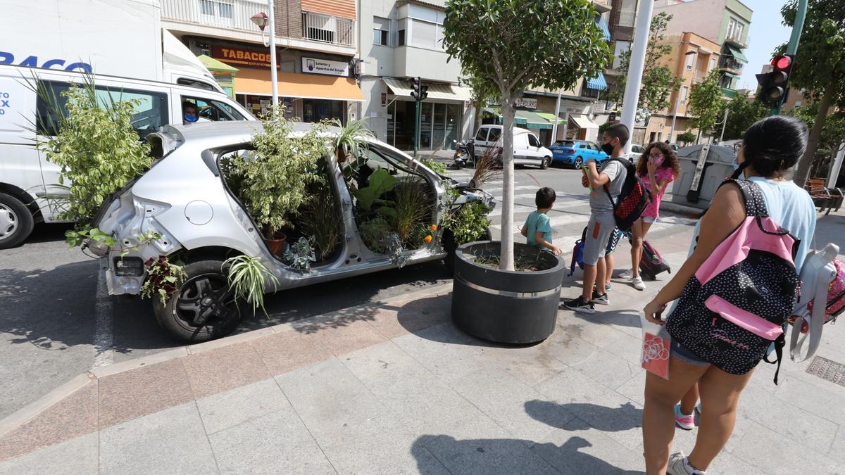 Conmemoración, ayer, en Elche de la Semana Europea de la Movilidad Sostenible.