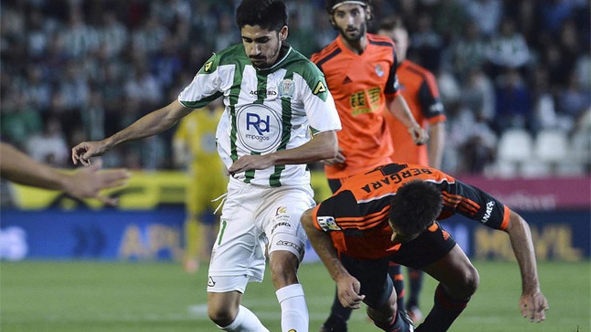 El medio Jose Carlos en el último partido frente a la Real