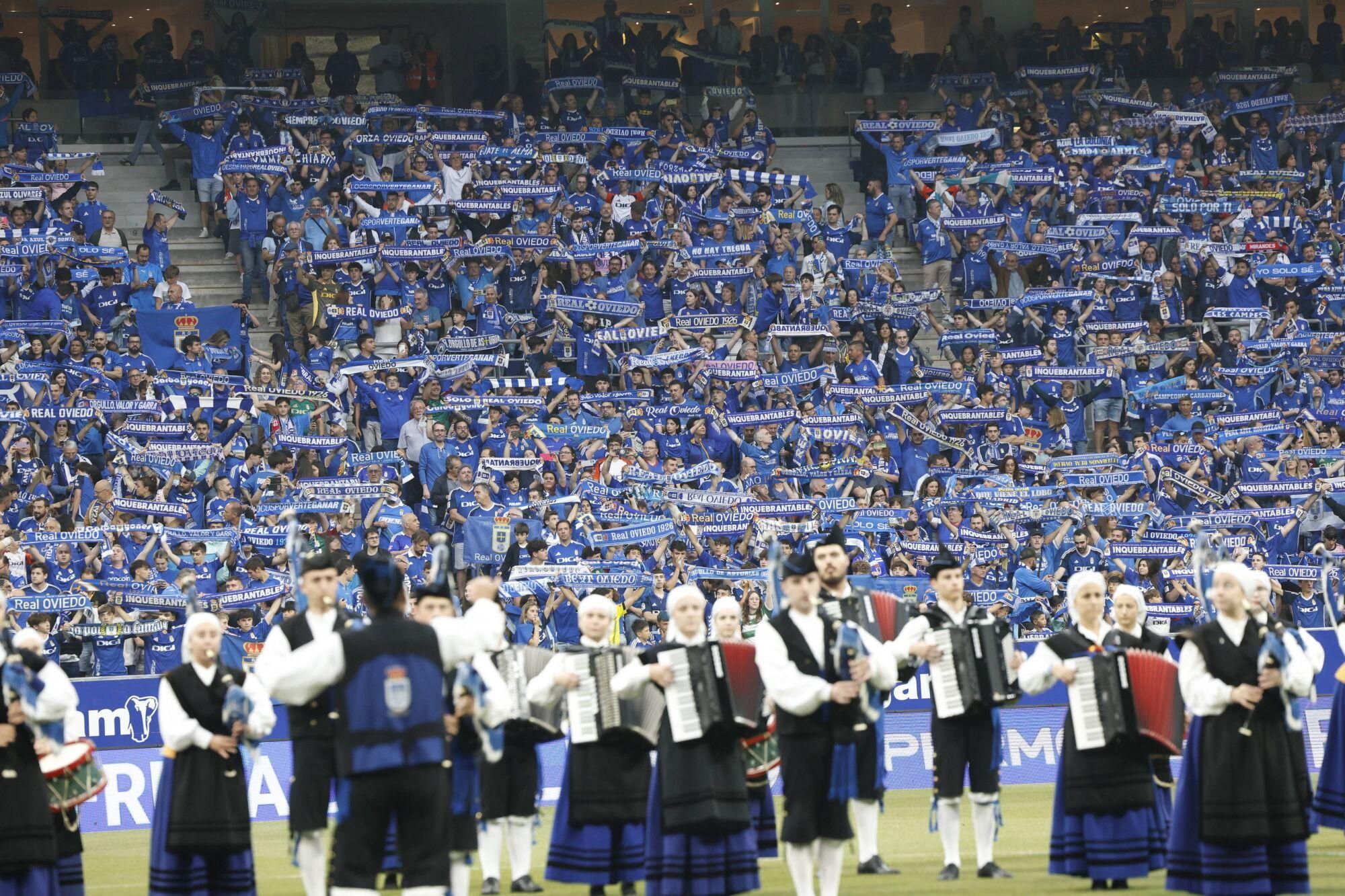 Así se vivió en el Carlos Tartiere la final del play-off entre el Real Oviedo y el Mirandés