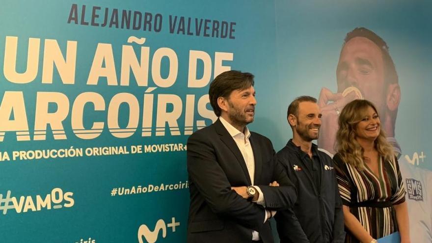 Alejandro Valverde, en la presentación del documental &quot;Un año de arcoíris&quot;