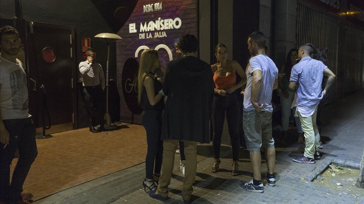 Entrada de la discoteca El manisero de la salsa de la Zona Hermética de Sabadell, en el 2016.