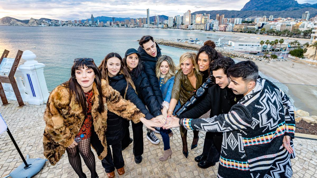 Siete de los trece participantes en el Benidorm Fest.