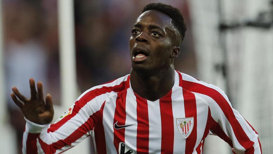 Iñaki Williams celebra su gol al Eibar.