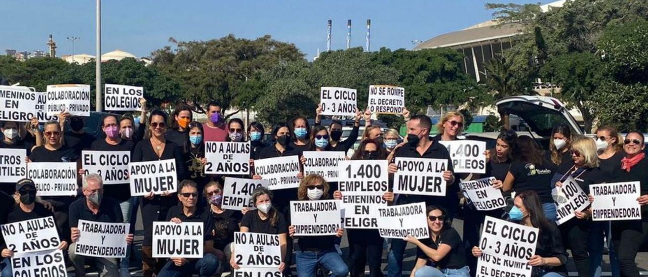 Movilización de las escuelas infantiles privadas en Santa Cruz .