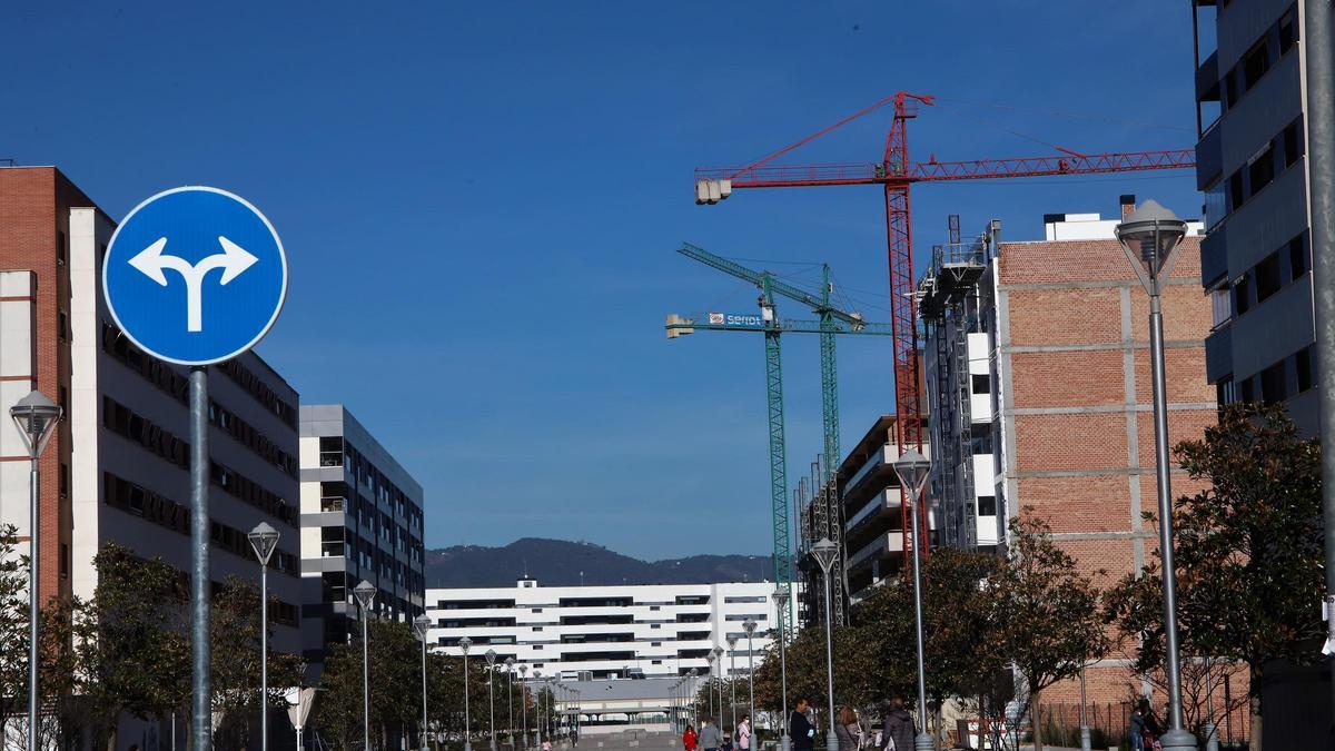 Viviendas en construcción en la ciudad de Córdoba.