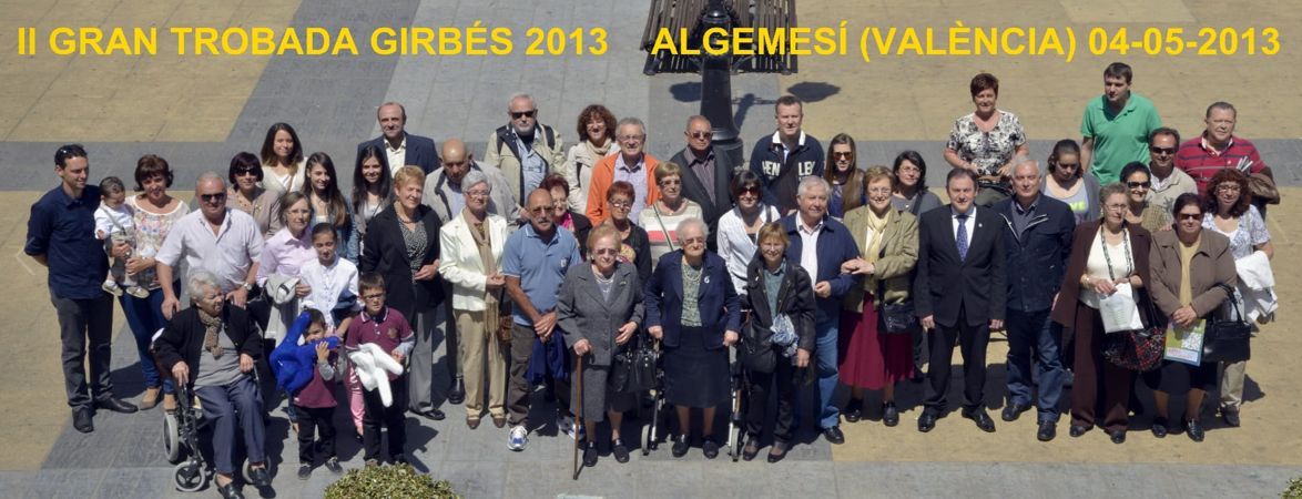 Más de 50 personas con el apellido Girbés se reúnen en Algemesí cada año