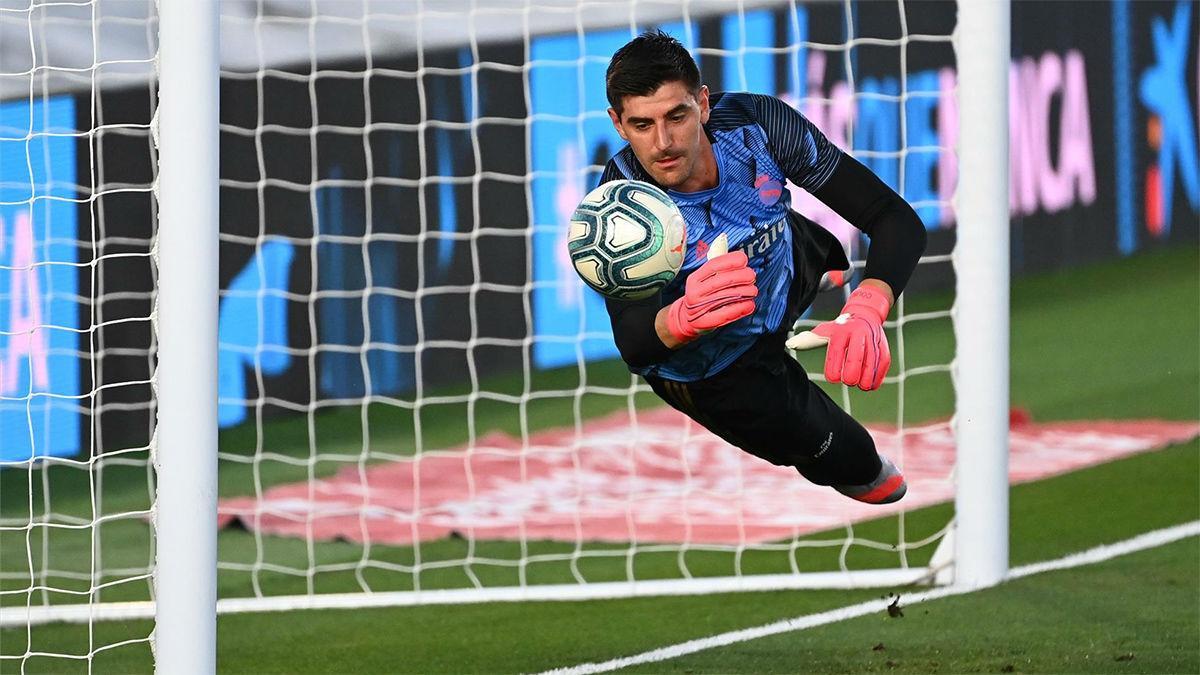 Zidane ensalza la temporada de Courtois y la defensa blanca