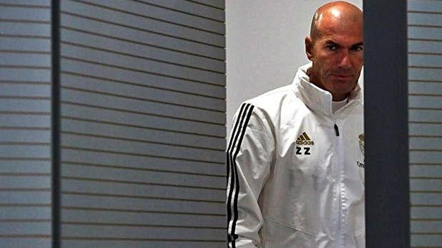 Zidane, ayer, antes de la rueda de prensa.