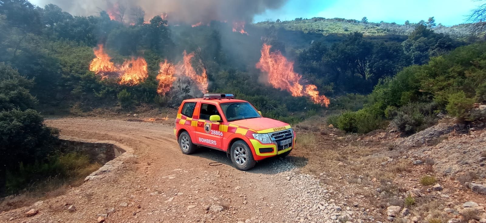 El incendio de Bejís, en imágenes