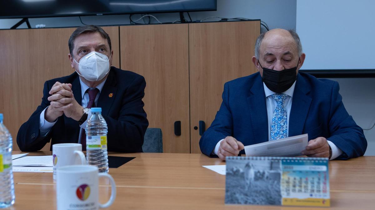 Reunión entre el ministro Luis Planas y el presidente del Consorcio, Benjamín Fernández Anta.