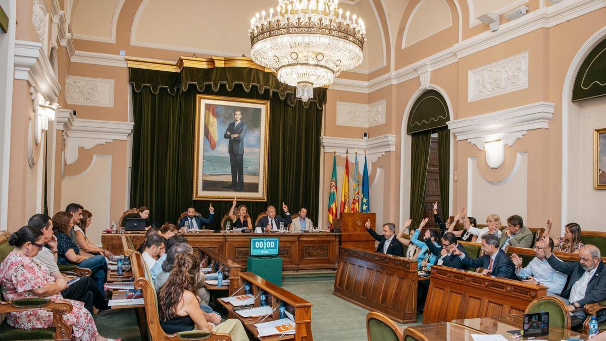 Sesión del pleno del Ayuntamientio de Castelló.