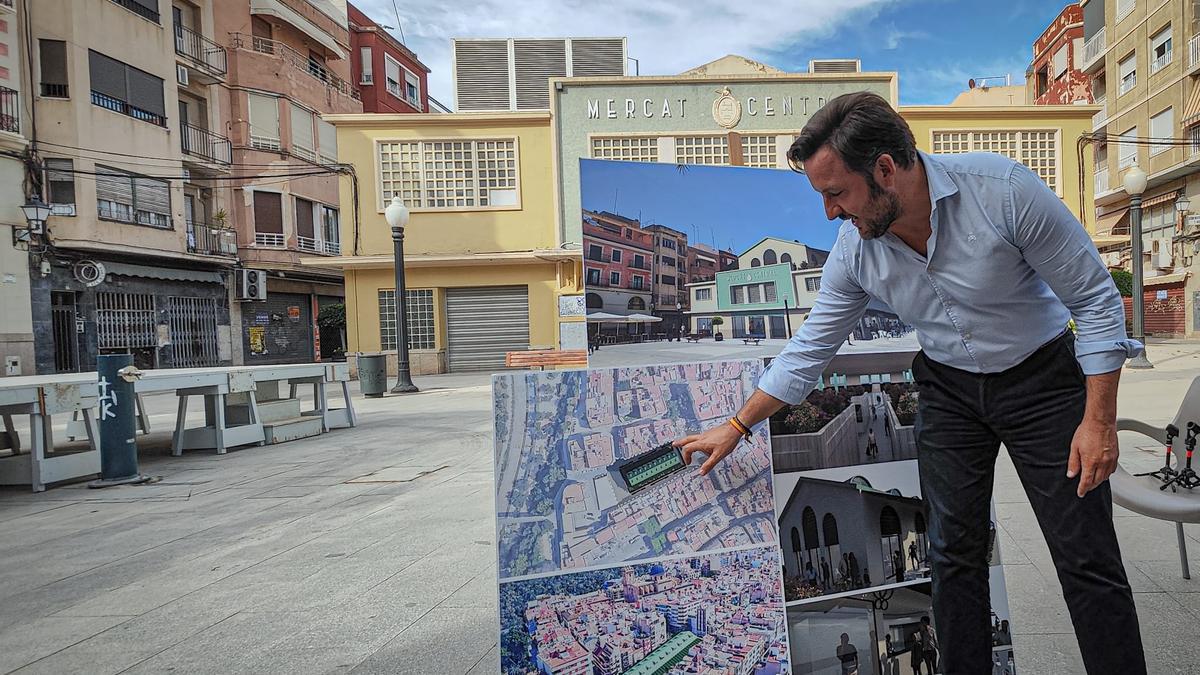 Pablo Ruz muestra cómo quedaría integrado el proyecto que proponen de Mercado Central