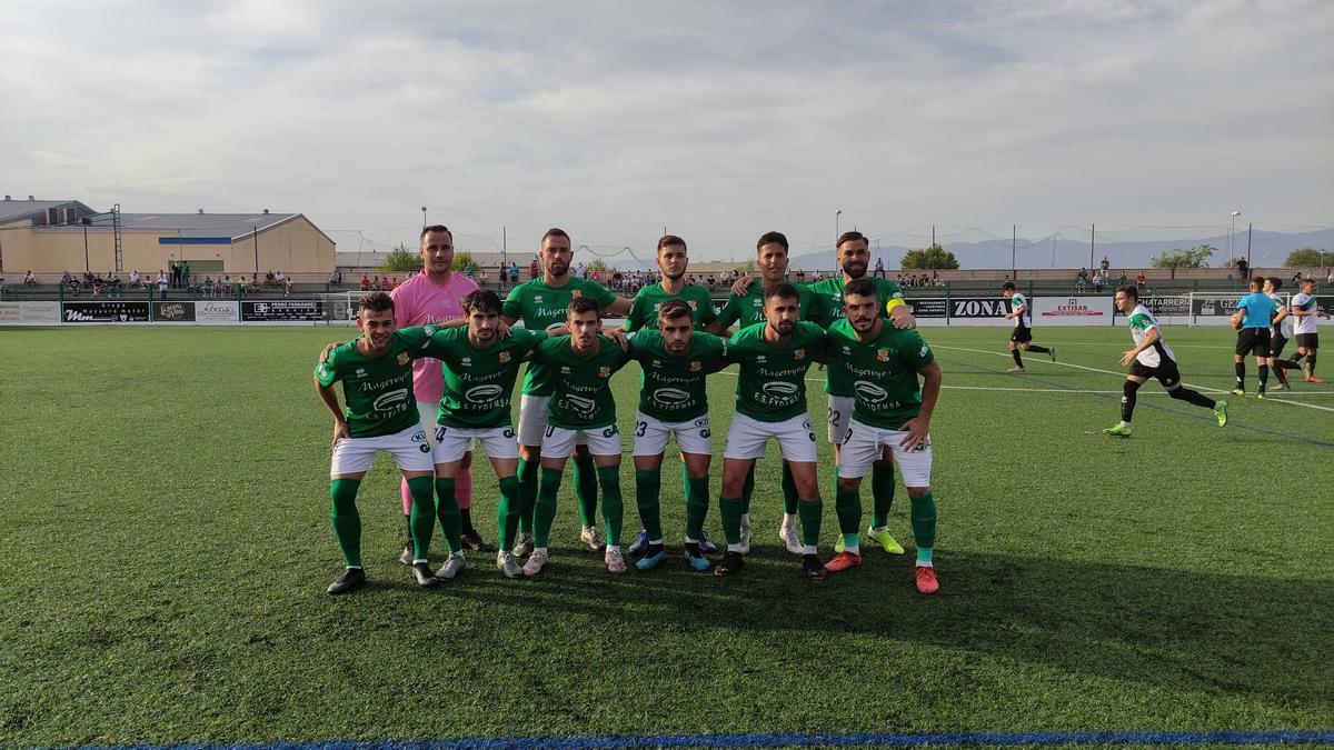 Once inicial del Moralo ante el Jerez el pasado domingo ante el Jerez.